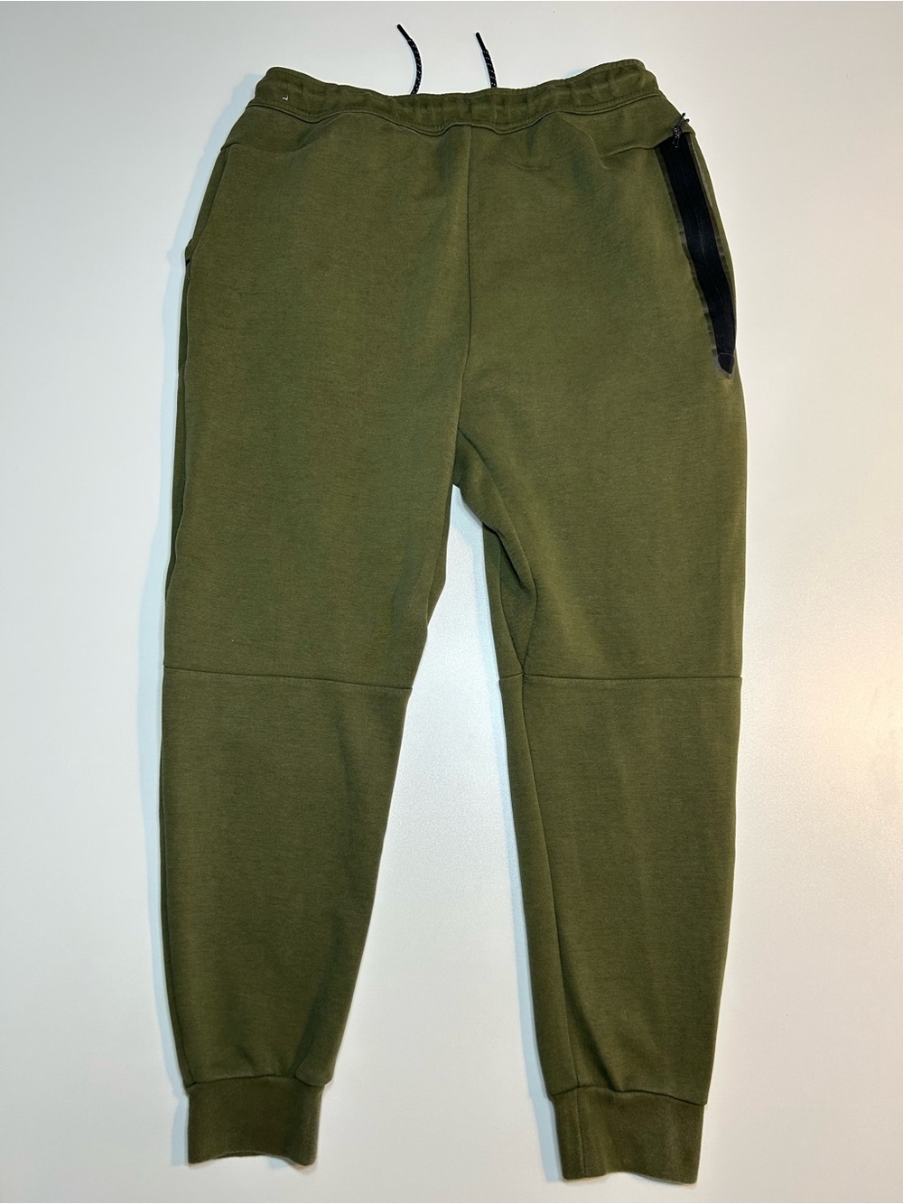 Nike Sportswear Tech Fleece Joggers Olive Green Khaki Slim Sweatpants Pants - Picture 2 of 8